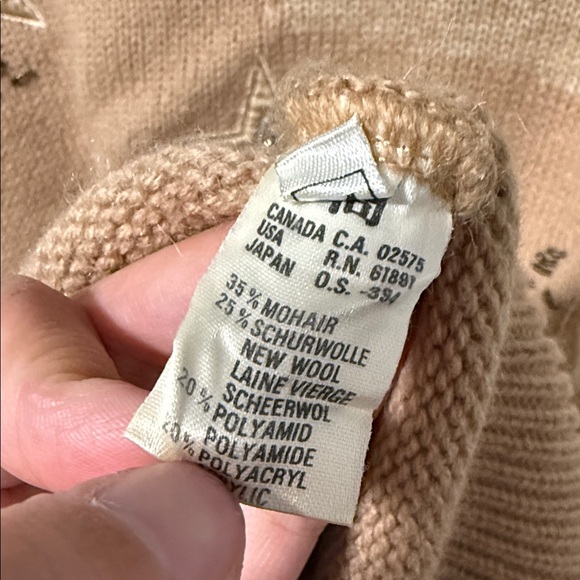 Escada Mohair / New wool Starry Beige and Cream Sweater - Picture 8 of 8